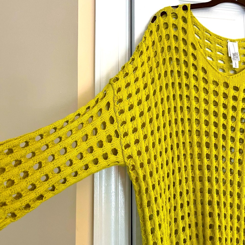 Beautiful greenish Beach Cover Tunic in perfect cond.  Large, fits like an Xlg - Picture 6 of 9